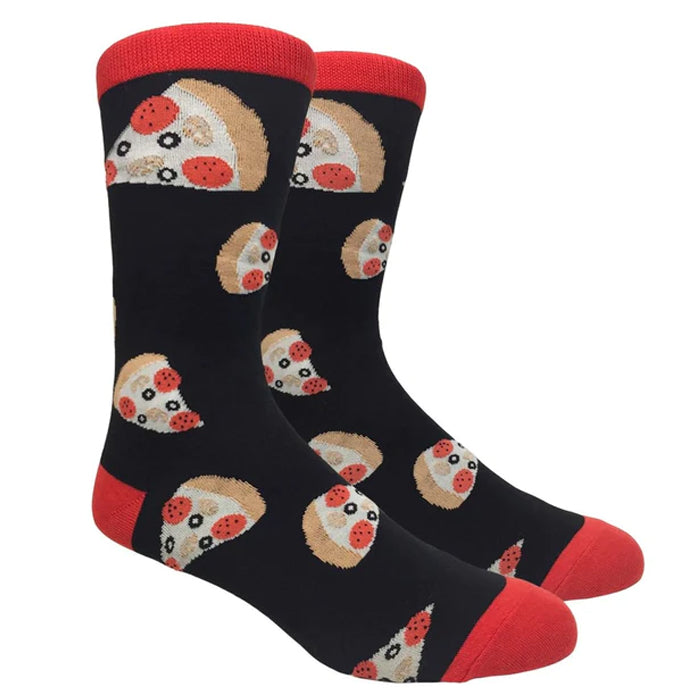 PIZZA PIZZA - BLACK & RED SOCKS