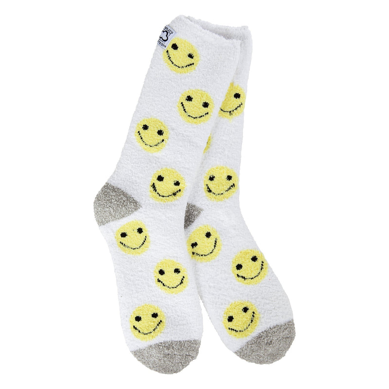 SMILEY FACE WHITE WARM SOCKS