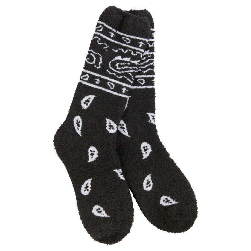 BANDANA BLACK FUZZY WARM SOCKS