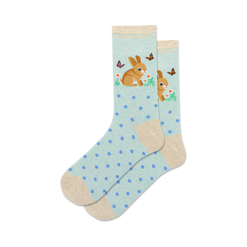 RABBIT DOT CREW SOCKS