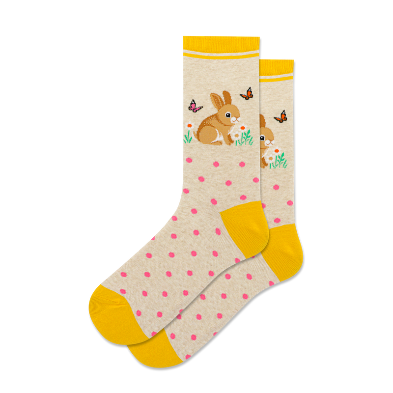 RABBIT DOT CREW SOCKS