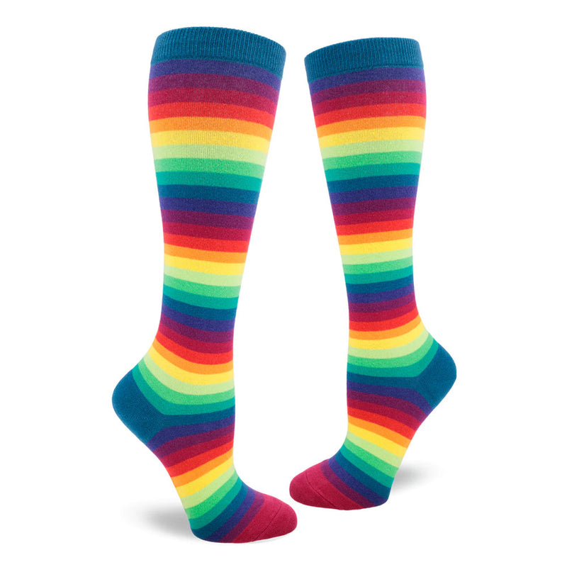 RAINBOW GRADIENT STRIPE KNEE HIGH SOCKS