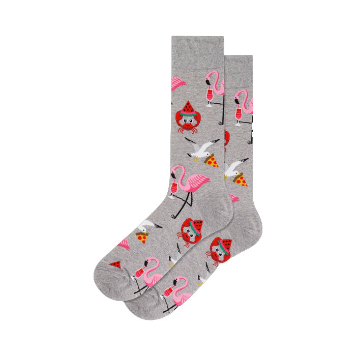 FLAMINGO SEAGULL AND CRAB SOCKS