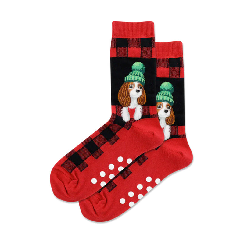 FUZZY SPANIEL NON SKID SOCKS