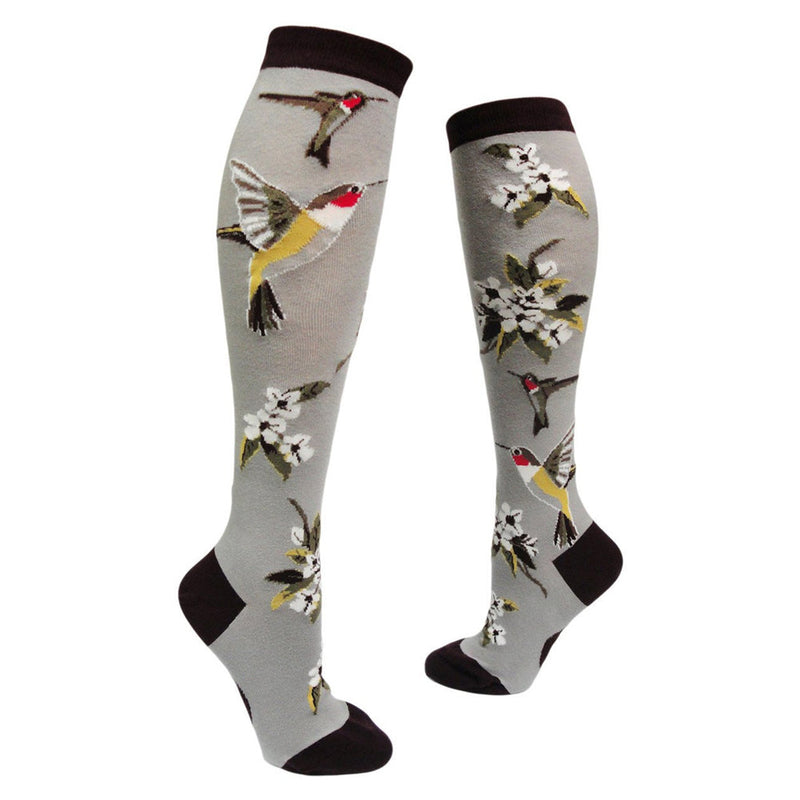 HUMMINGBIRD GARDEN KNEE HIGH SOCKS