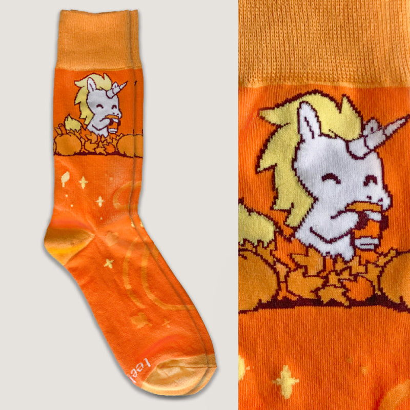 PUMPKIN SPICE UNICORN SOCKS