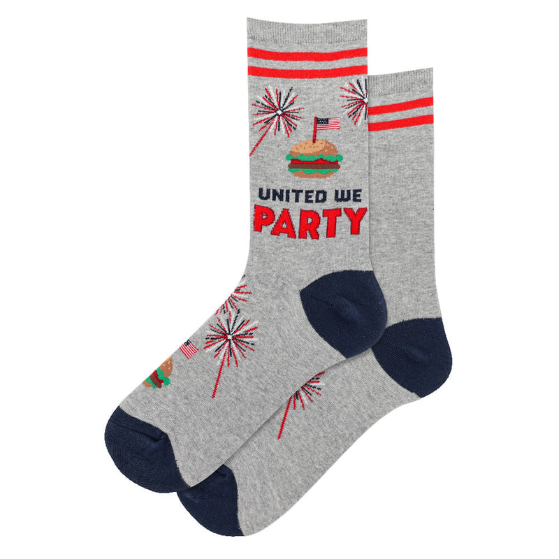 UNITED WE PARTY CREW SOCKS