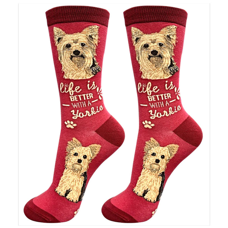 LIFE IS BETTER WITH A YORKIE SOCKS
