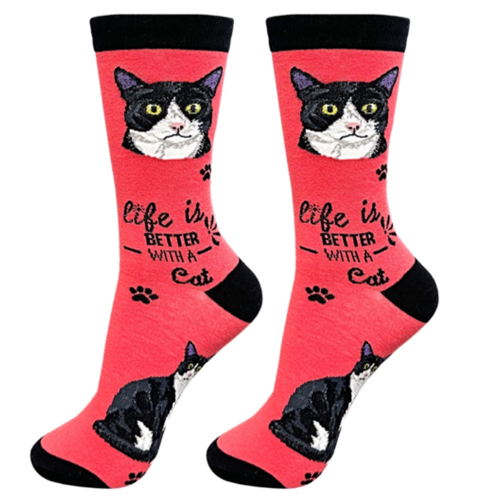 LIFE IS BETTER WITH A CAT SOCKS