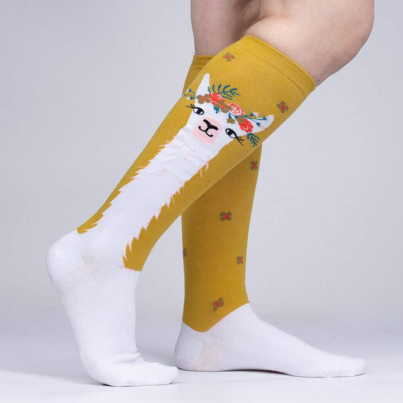 LLAMA QUEEN KNEE HIGH SOCKS