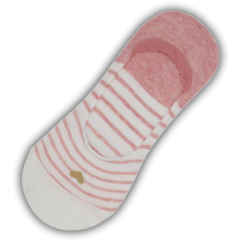 HEART STRIPES NO SHOW SOCKS