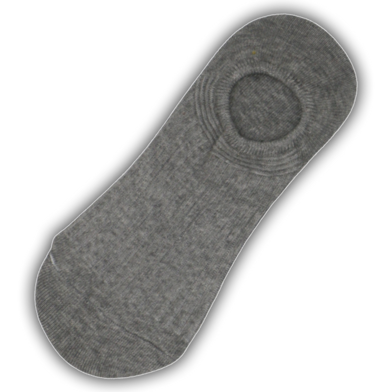 PLAIN NO SHOW SOCKS GREY