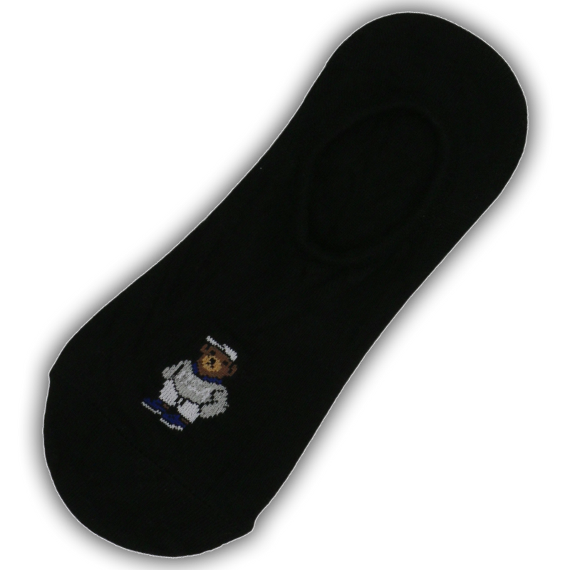 POLO BEAR LOGO NO SHOW SOCKS BLACK