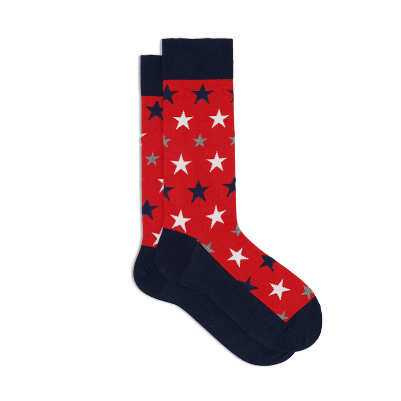 RED STAR PRINT SOCKS