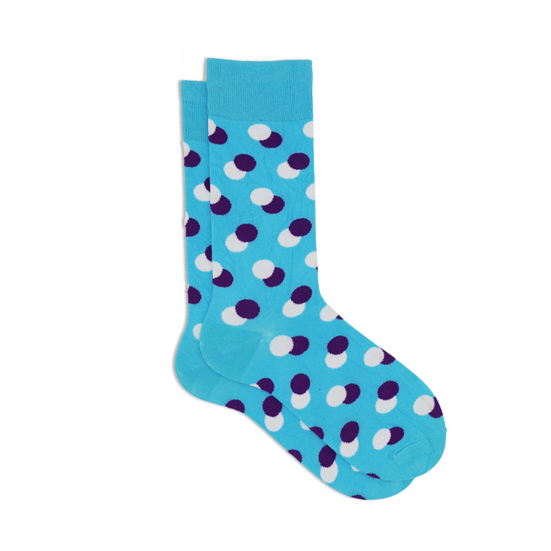 BLACK AND WHITE POLKA DOT SOCKS