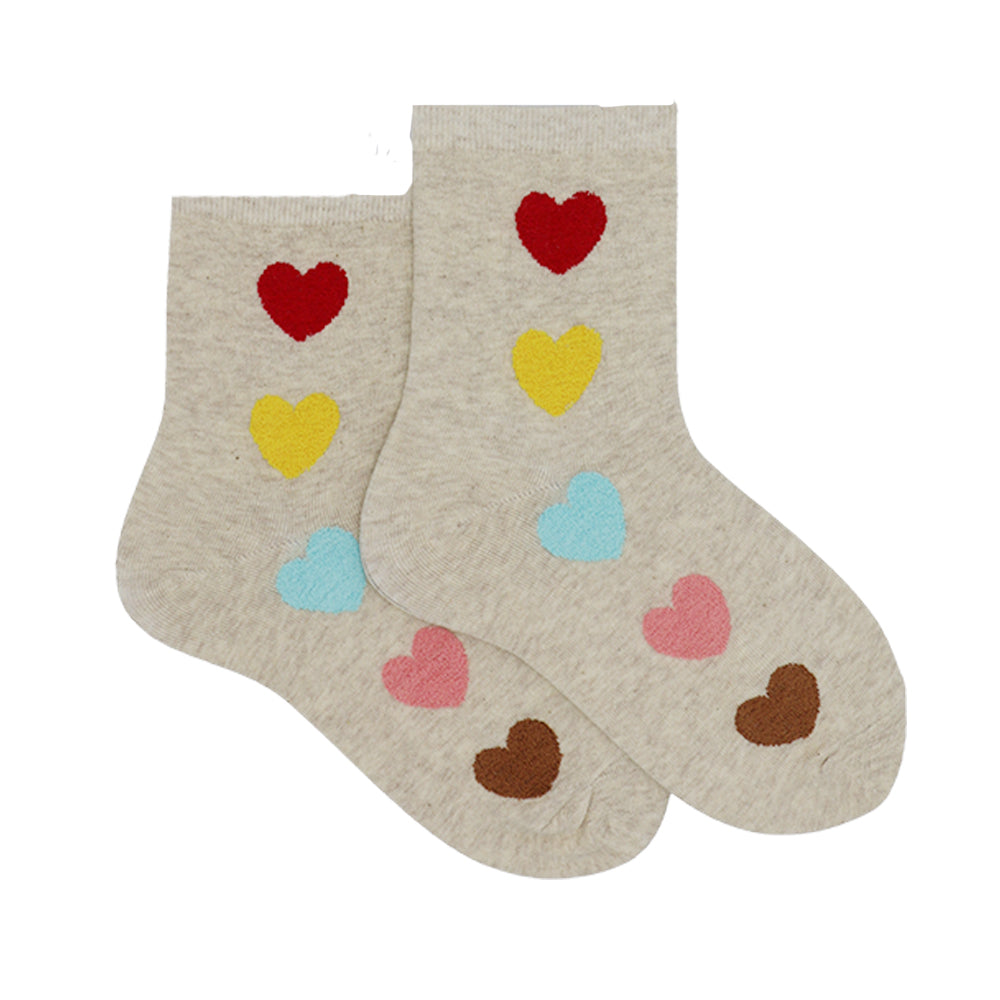 COLORFULL HEARTS ANKLE SOCKS