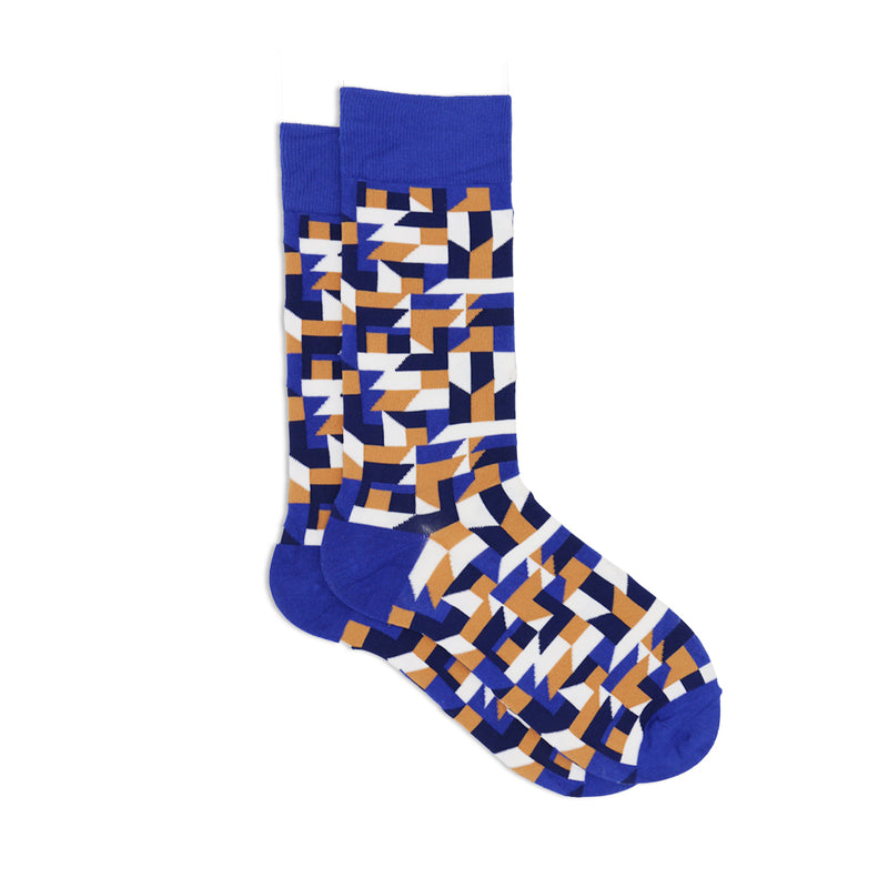 DARK BLUE FUN ART SOCKS