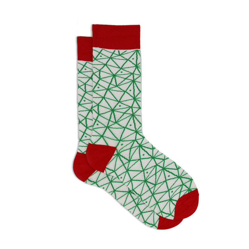 GREEN INTRICATE WEB SOCKS