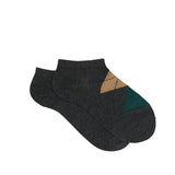 GREY CLASSIC MODAL ARGYLE ANKLE SOCKS