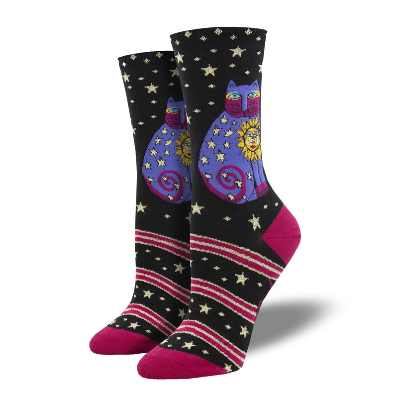 LAUREL BURCH "CELESTIAL SUN CAT" SOCKS