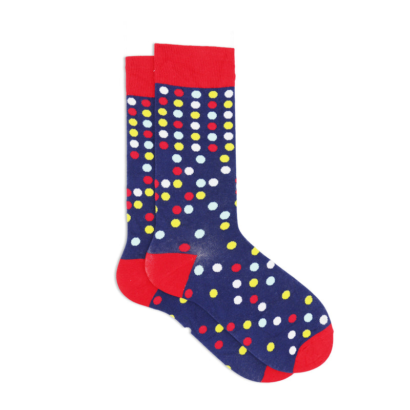 MULTICOLOR CRAZY POLKA DOTS SOCKS