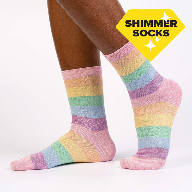 PASTEL PRISMATIC SHIMMER SOCKS