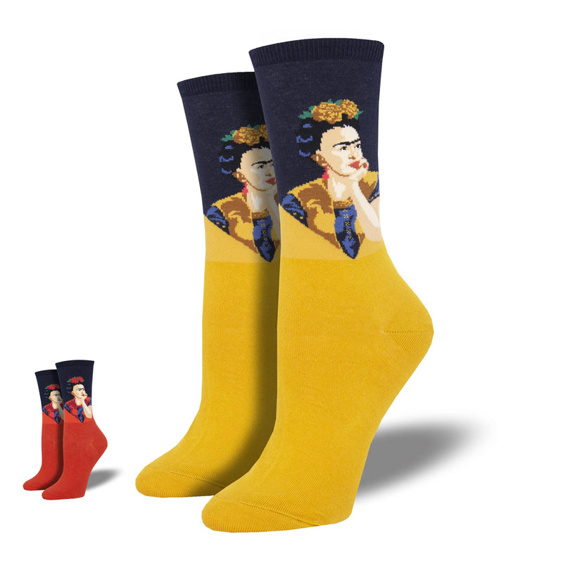 PENSIVE FRIDA KAHLO SOCKS