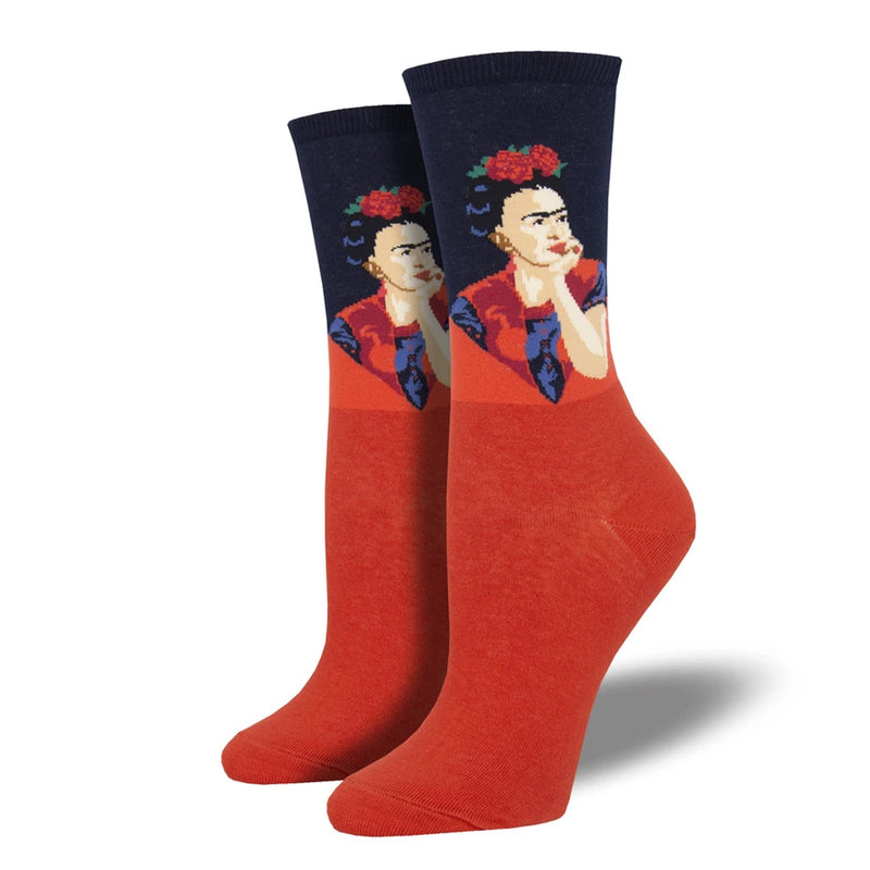 PENSIVE FRIDA KAHLO SOCKS