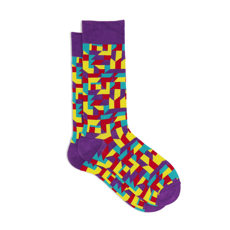 PURPLE FUN ART SOCKS