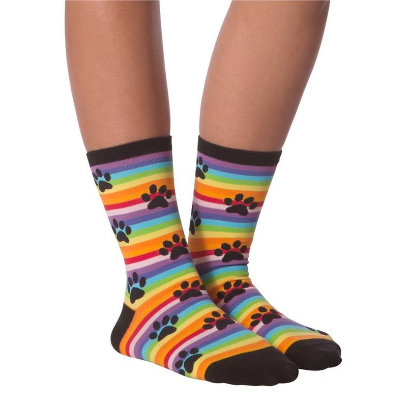 RAINBOW STRIPE WITH PAWS