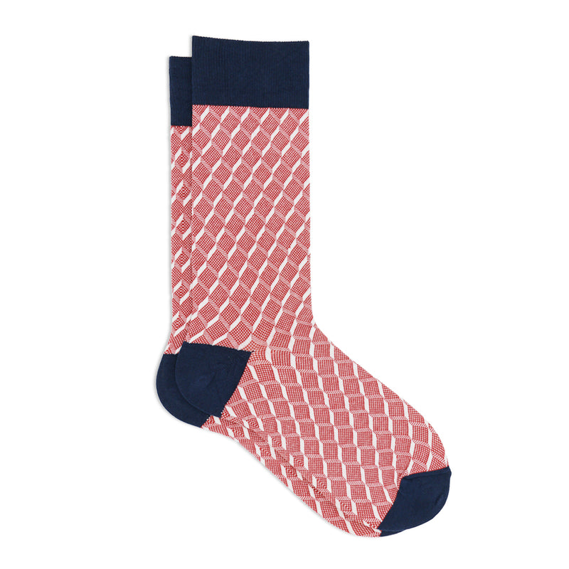 RED ALL OVER TRIANGLE SOCKS