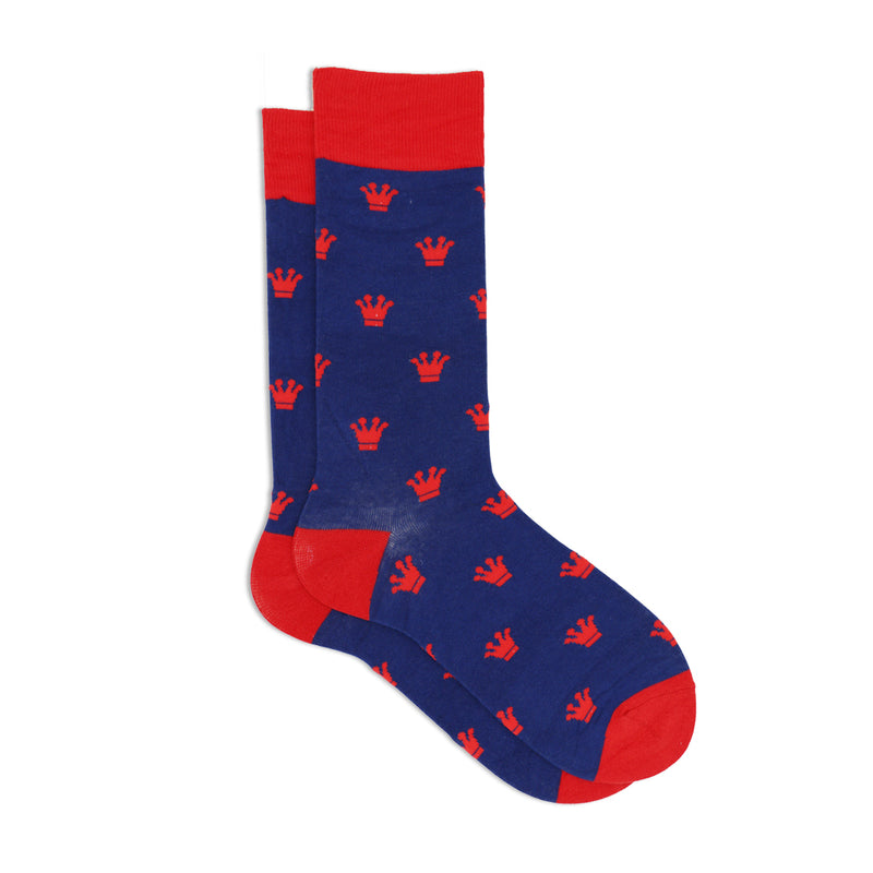 RED AND BLUE CROWN SOCKS