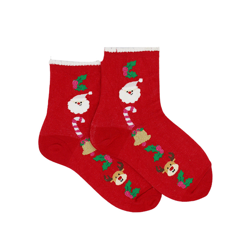 RED CHRISTMAS ANKLE SOCKS