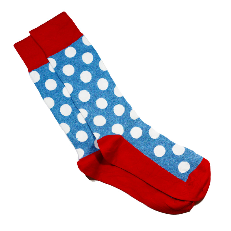 RED POLKA DOT SOCKS