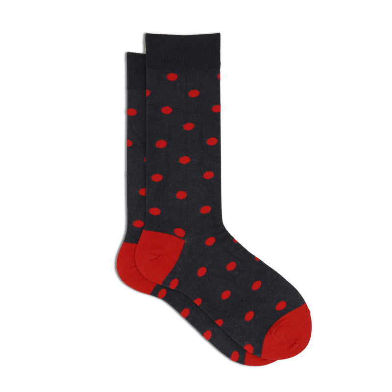 RED POLKA SOCKS