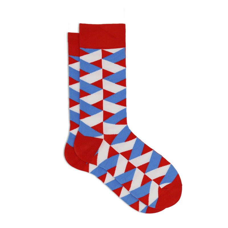 RED ZIGZAG SOCKS