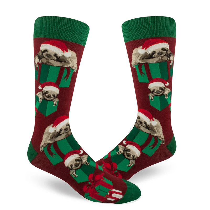 SANTA SLOTH SOCKS