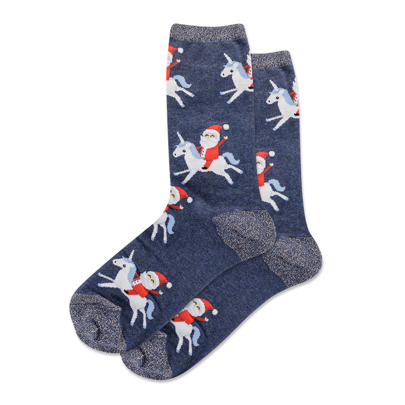 SANTA UNICORN CREW SOCKS