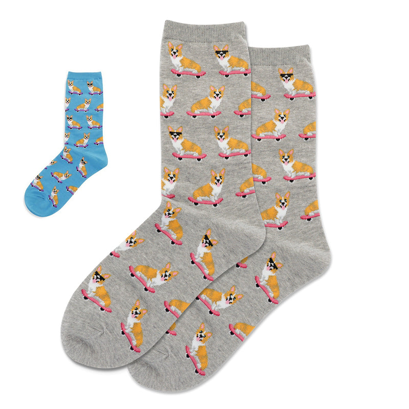 SKATEBOARDING CORGI SOCKS