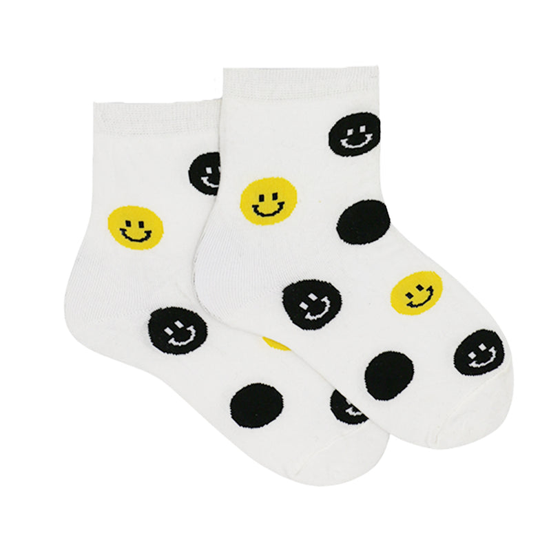 SLIGHTY SMILING FACE ANKLE SOCKS