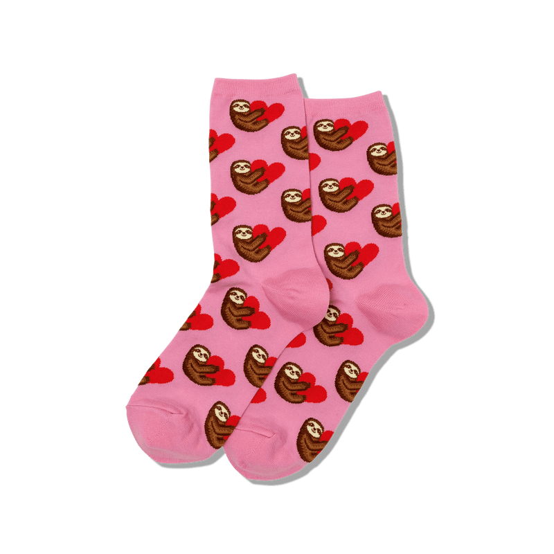 SLOTH LOVE SOCKS - PINK