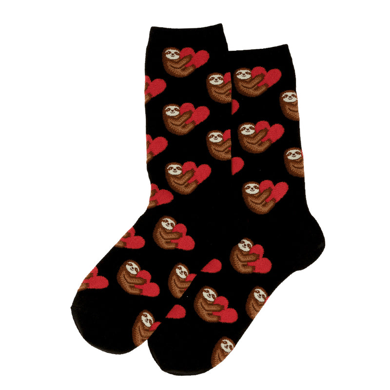 SLOTH LOVE SOCKS - BLACK