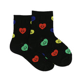 SMILEY HEARTS ANKLE SOCKS