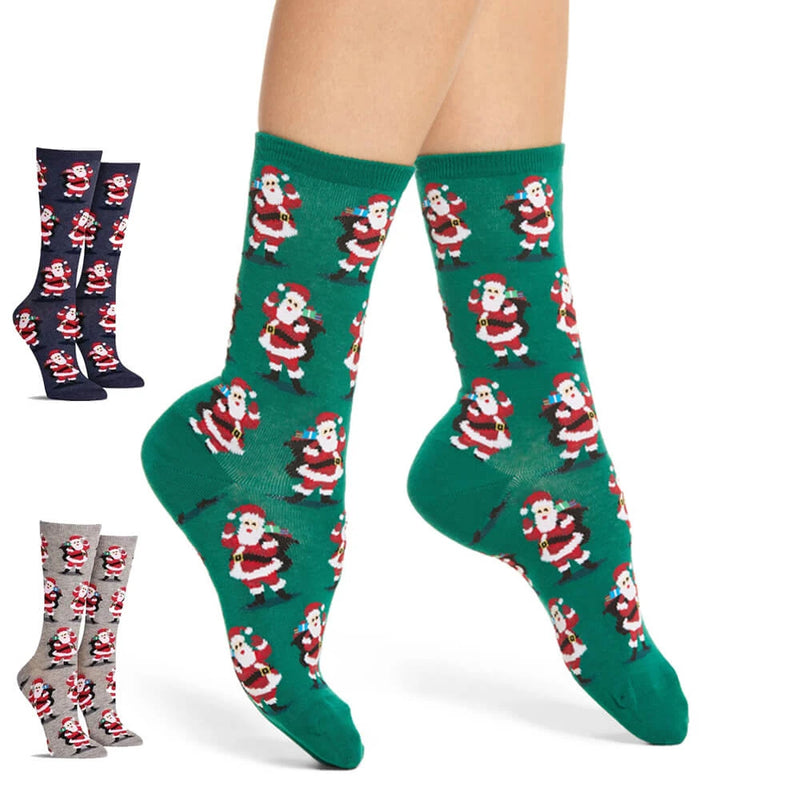 SANTA WITH PRESENT SOCKS