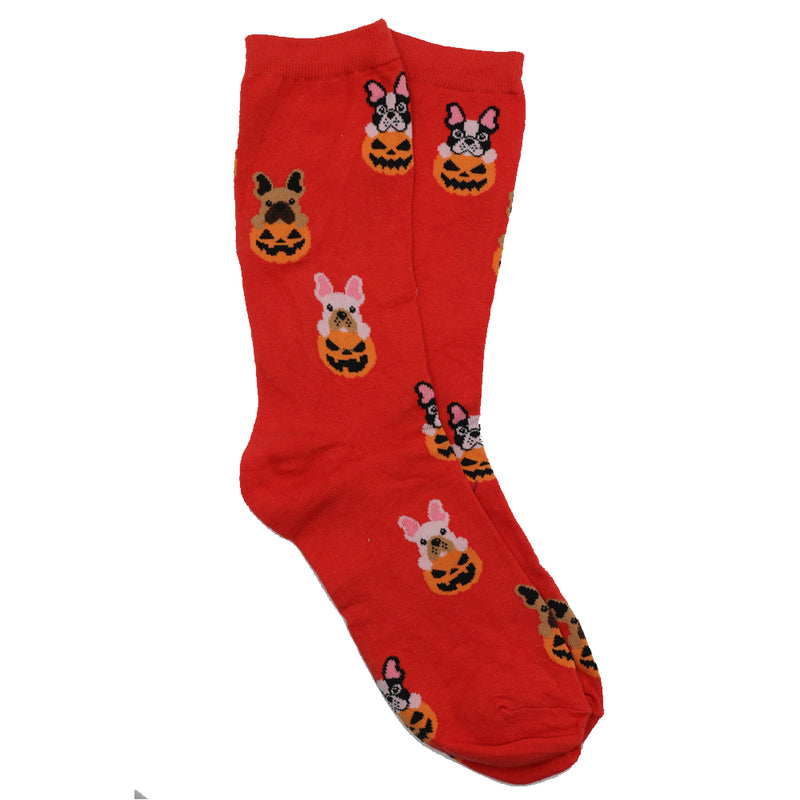 FRENCHIE PUMPKIN SOCKS