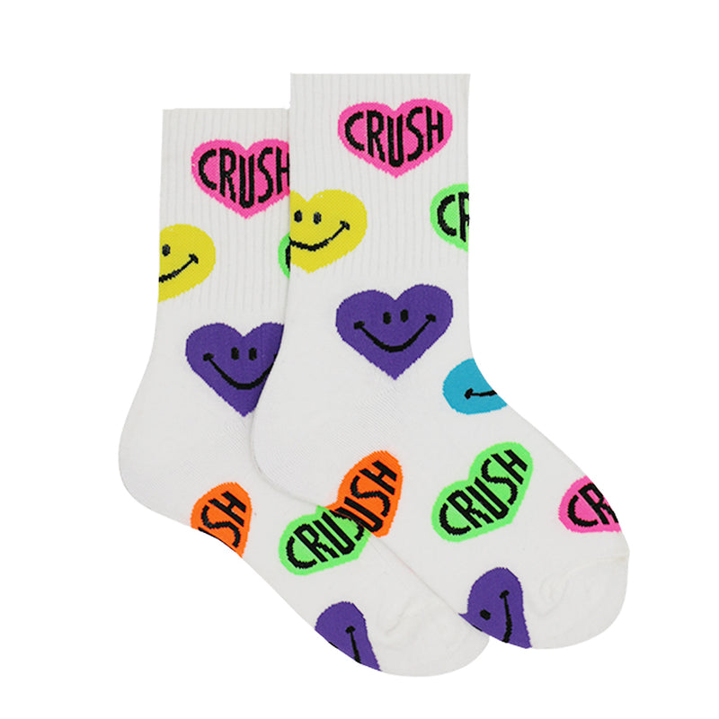 WHITE CRUSH SOCKS