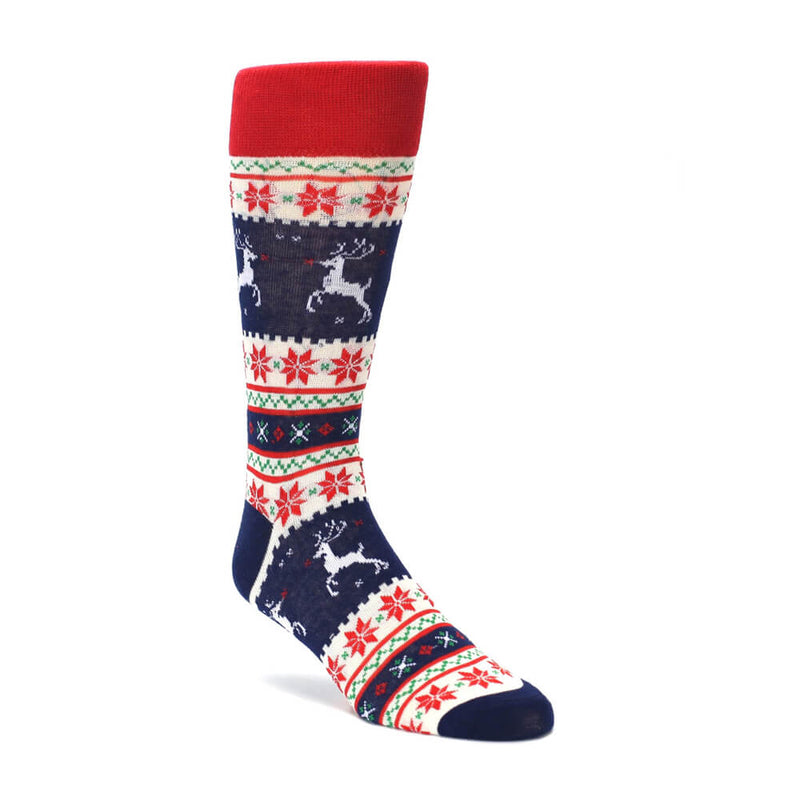 REINDEER FAIR ISLE CHRISTMAS SOCKS